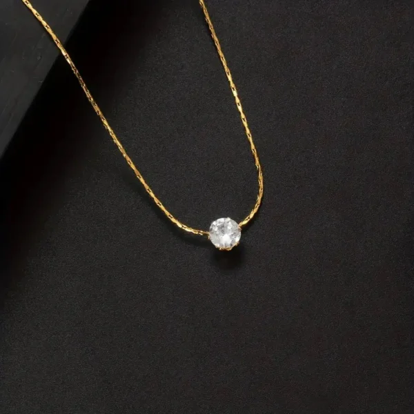Solitaire Pendant Necklace - Image 3