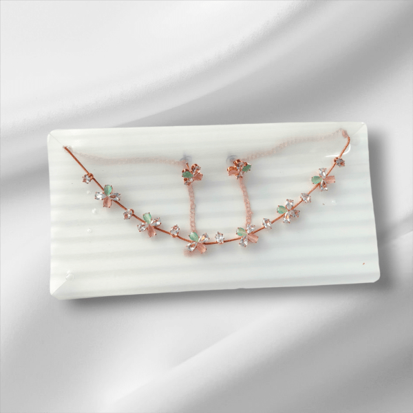 Floral Necklace & Earrings Set - Image 2