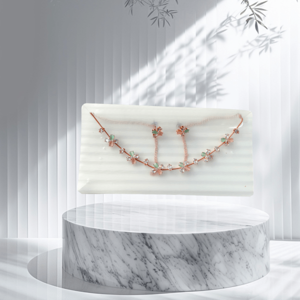 Floral Necklace & Earrings Set - Image 5