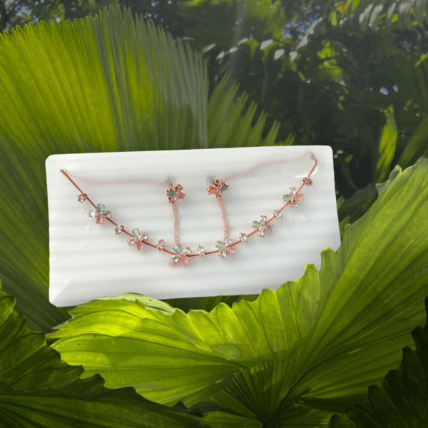 Floral Necklace & Earrings Set - Image 3