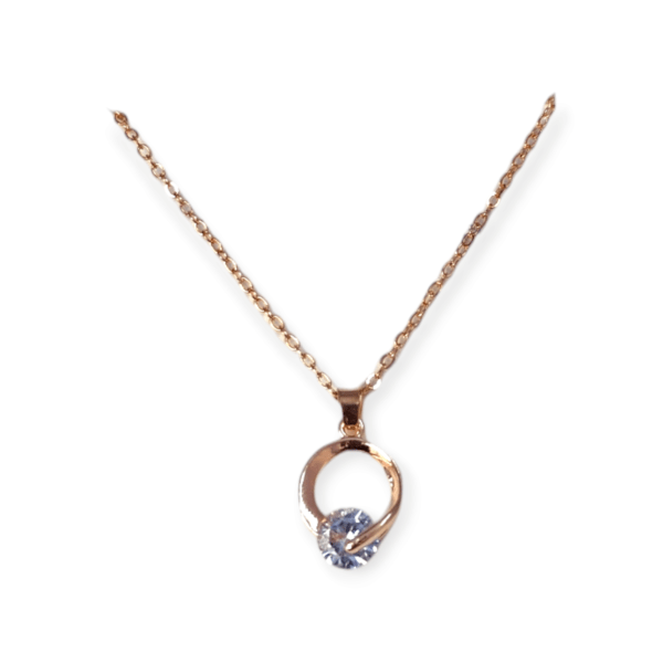 Elegant Gold Pendant Necklace - Image 2