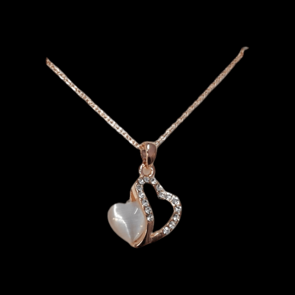 Crystal Heart Pendant Necklace - Image 2
