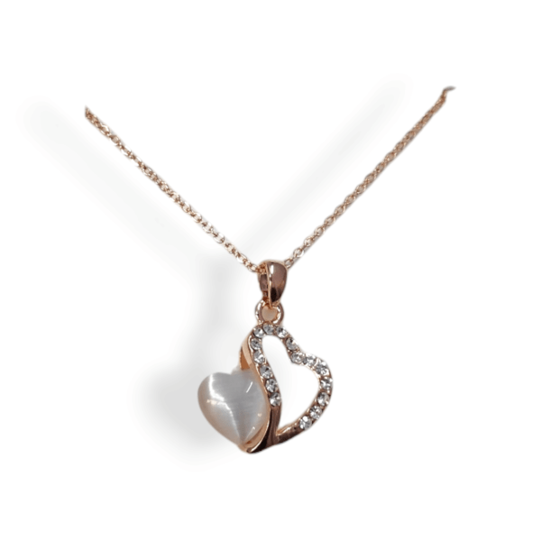 Crystal Heart Pendant Necklace - Image 3